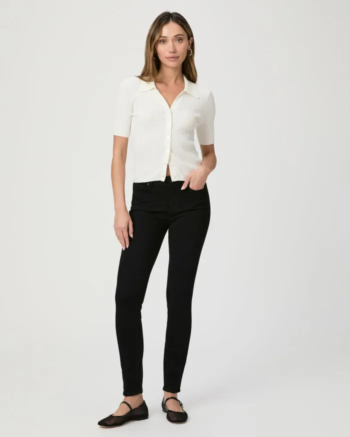 Women Skinny PAIGE Verdugo Ankle Skinny Jean 8211 Black Shadow