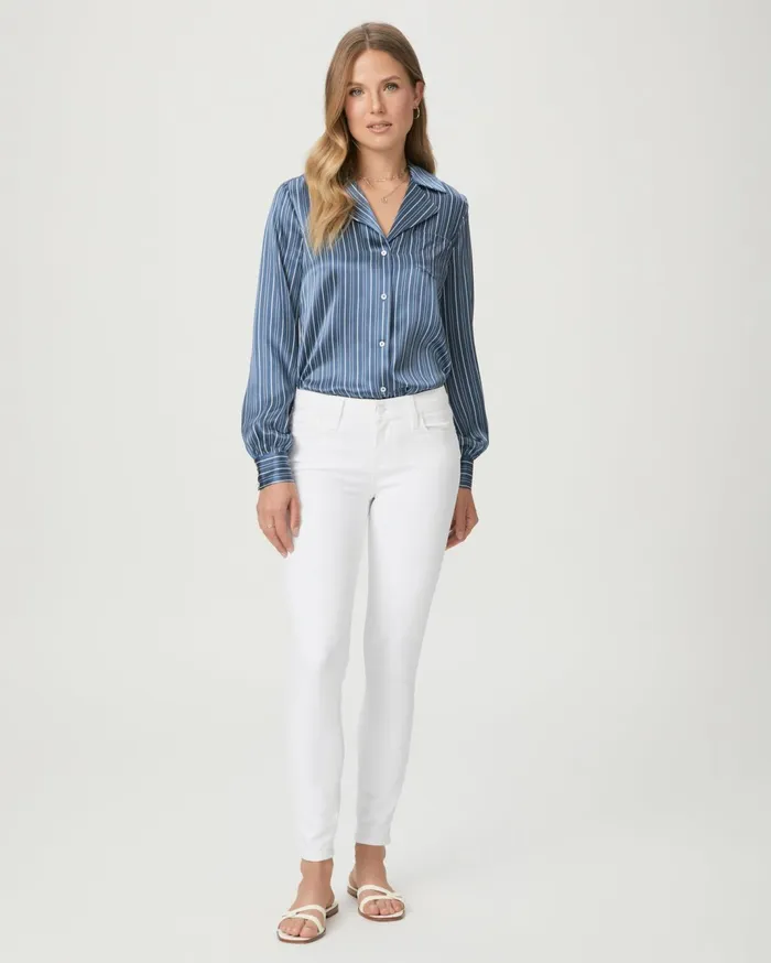 Women Skinny PAIGE Verdugo Ankle Skinny Jean 8211 Crisp White