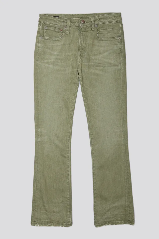 Women Skinny R13 Kick Fit 8211 Olive Green Stretch