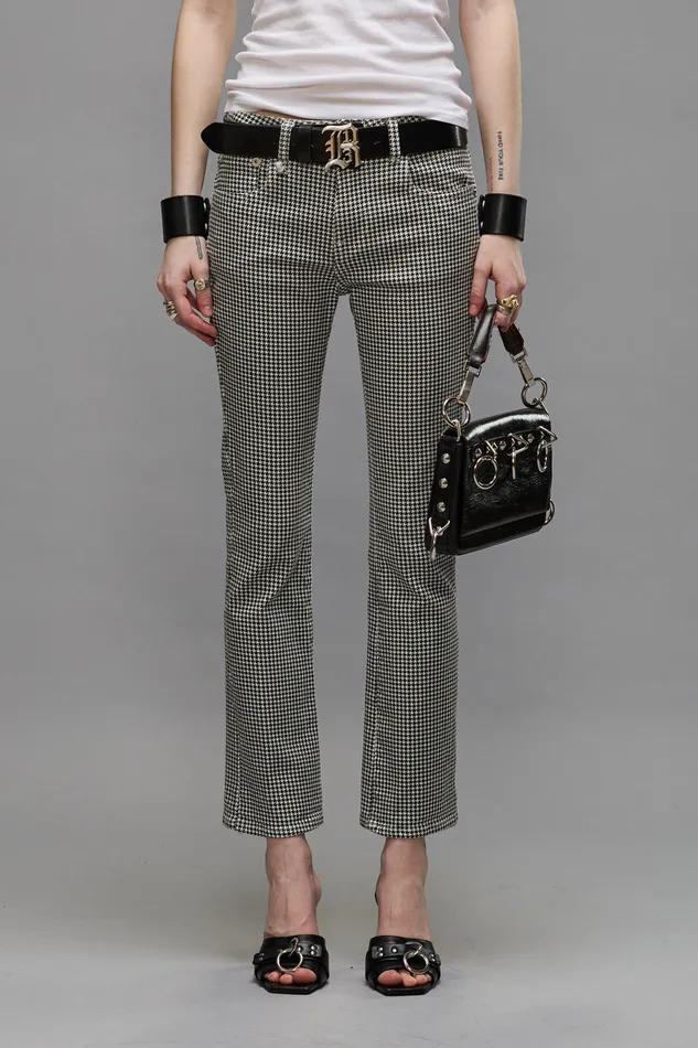 Women Skinny R13 Kick Fit 8211 Printed Houndstooth