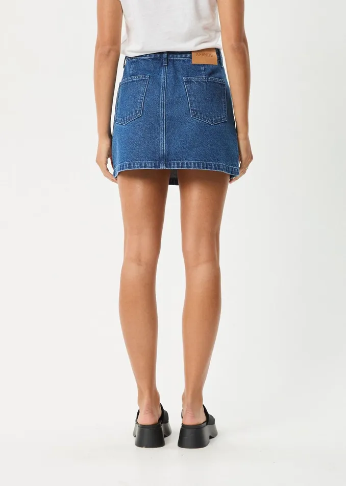 Women Skirts Afends AFENDS Womens Georgia 8211 Denim Skirt 8211 Authentic Blue