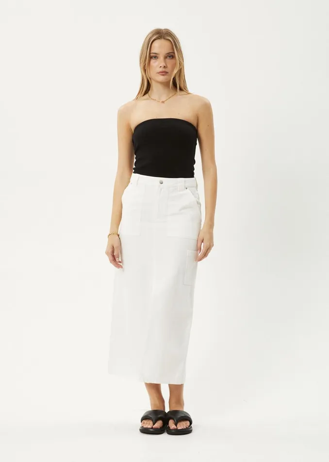 Women Skirts Afends AFENDS Womens Lexi 8211 Maxi Skirt 8211 Off White
