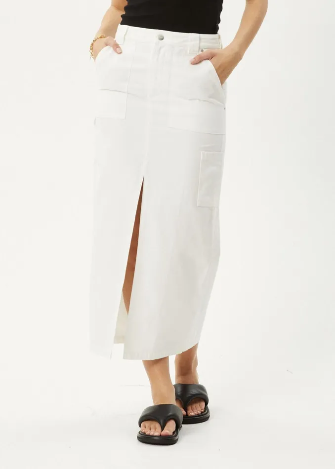 Women Skirts Afends AFENDS Womens Lexi 8211 Maxi Skirt 8211 Off White