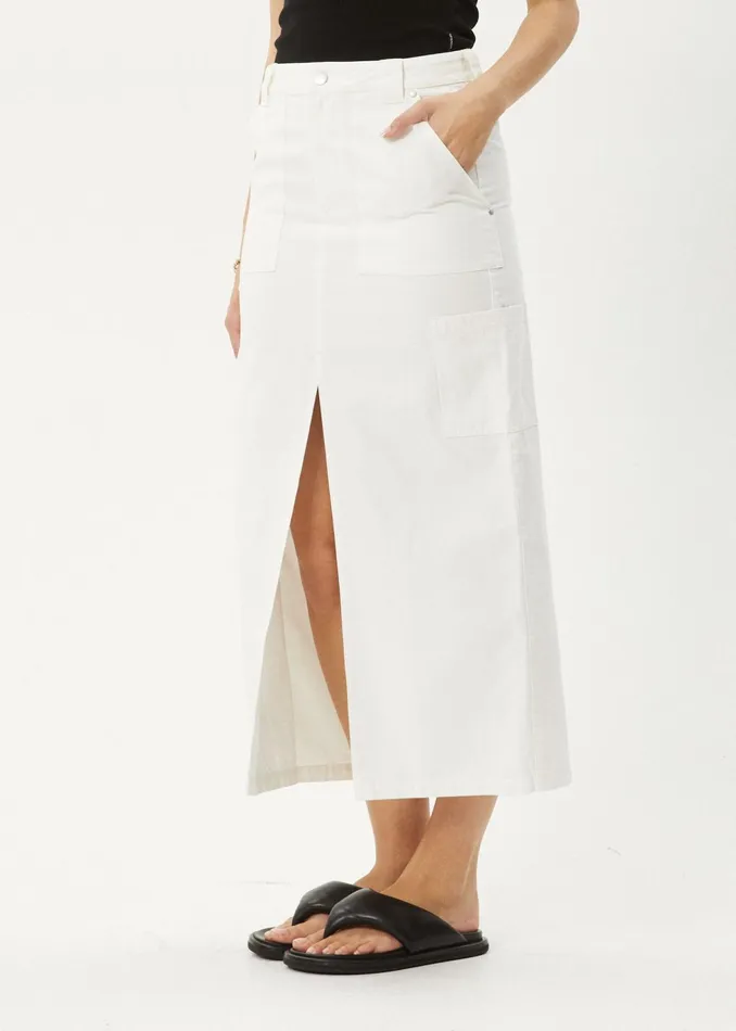 Women Skirts Afends AFENDS Womens Lexi 8211 Maxi Skirt 8211 Off White