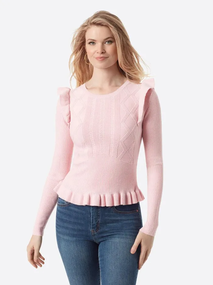 Women Skye Sweater In Bridal Rose Jessica Simpson Tops and Tees