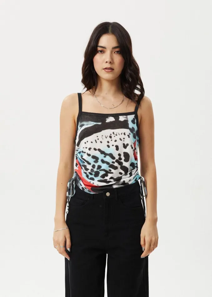 Women Sleeveless Afends AFENDS Womens Dossy 8211 Sheer Cami 8211 Black