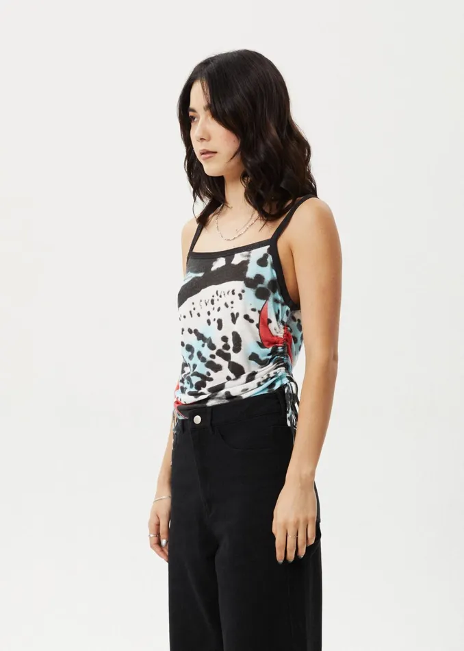 Women Sleeveless Afends AFENDS Womens Dossy 8211 Sheer Cami 8211 Black