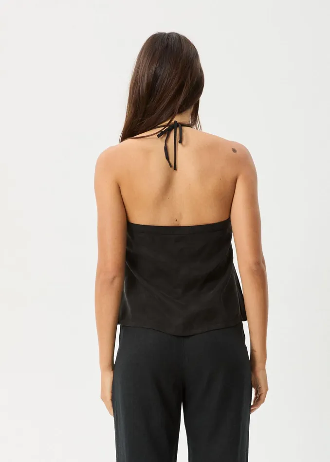 Women Sleeveless Afends AFENDS Womens Gemma 8211 Cupro Cami Top 8211 Black