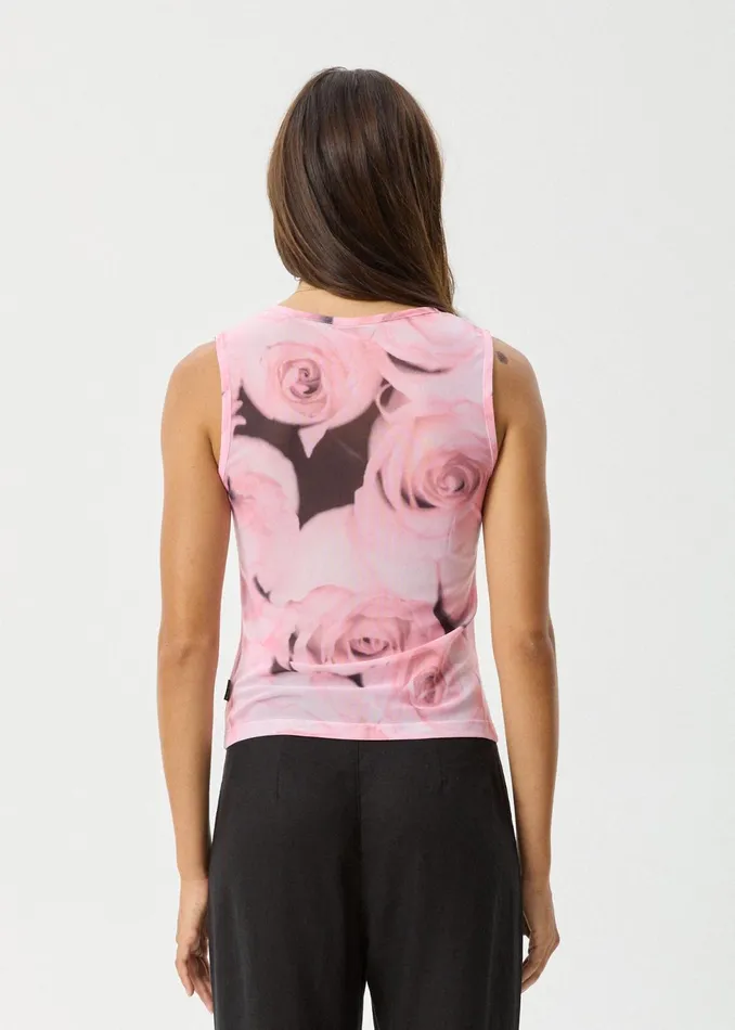 Women Sleeveless Afends AFENDS Womens Marinette 8211 Sheer Sleeveless Top 8211 Rose