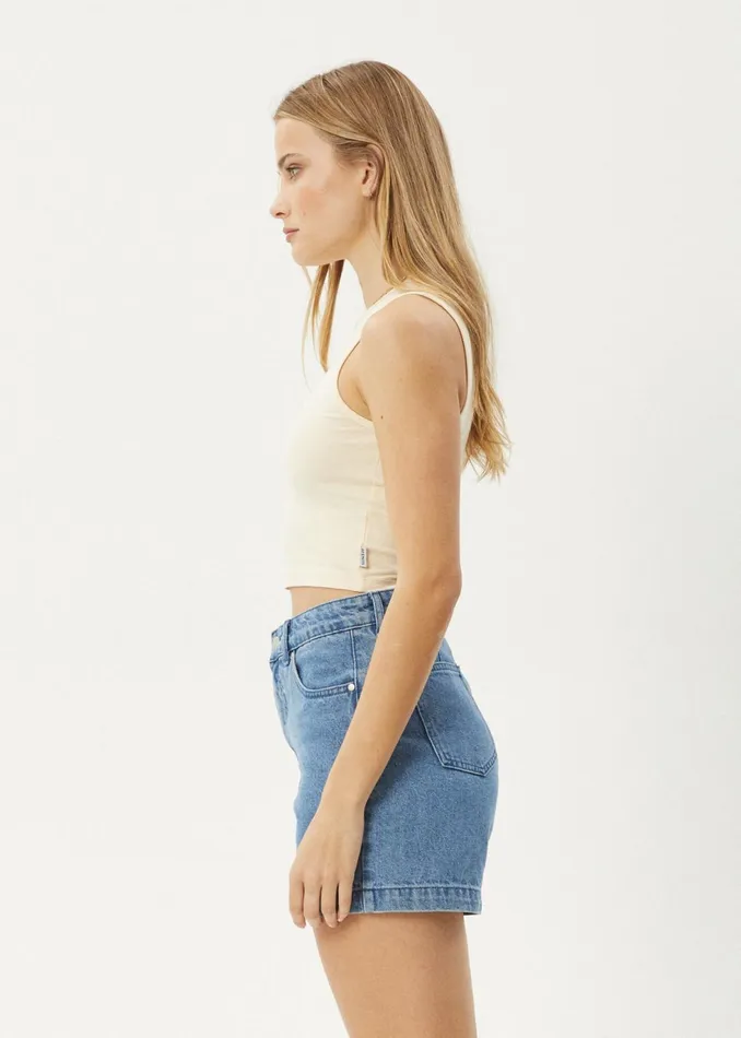 Women Sleeveless Afends AFENDS Womens Sunny 8211 Tank 8211 Sand