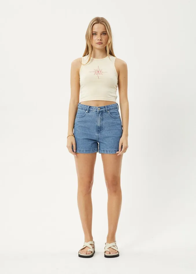 Women Sleeveless Afends AFENDS Womens Sunny 8211 Tank 8211 Sand