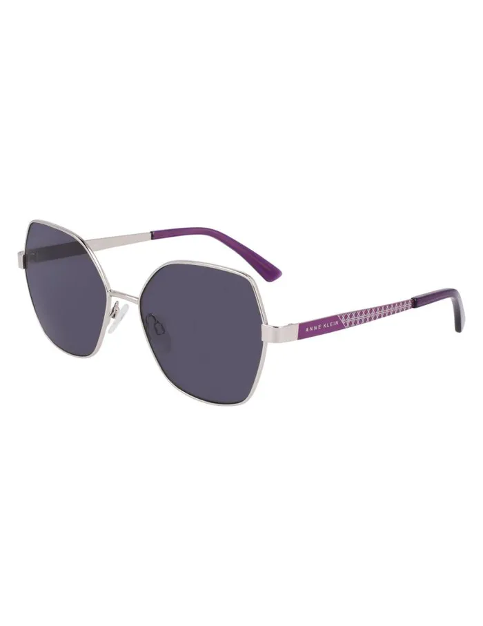 Women Sophisticated Butterfly Sunglasses Silver Anne Klein Sunglasses