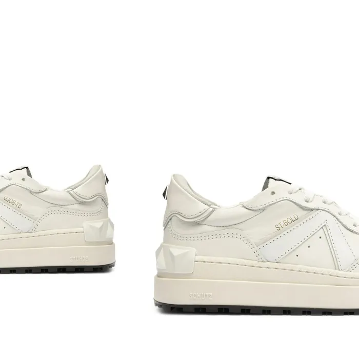 Women STBOLD Leather Sneaker White Schutz Shoes Sneakers
