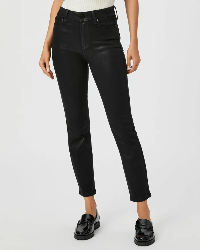 Women Straight PAIGE Cindy Straight Jean 8211 Black Fog Luxe Coating Women Straight PAIGE Cindy Straight Jean 8211 Black Fog Luxe Coating