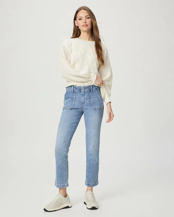 Women Straight PAIGE Mayslie Straight Ankle Pant 8211 Mel