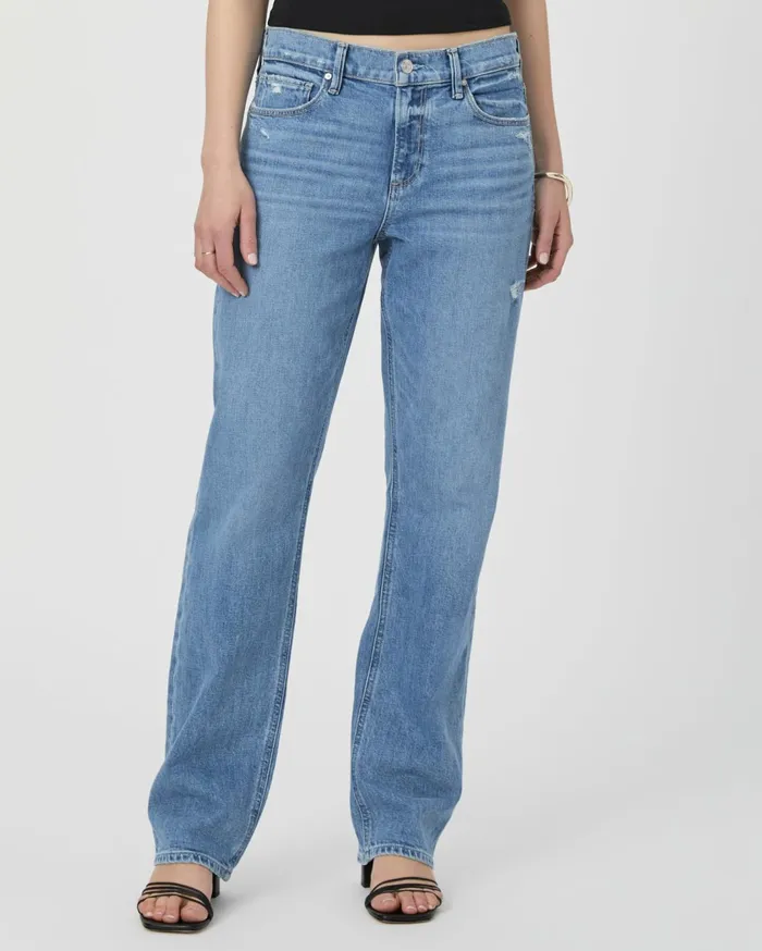 Women Straight PAIGE Serena Straight Jean 8211 Holy Grail Distressed