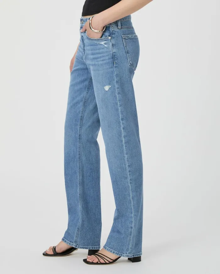 Women Straight PAIGE Serena Straight Jean 8211 Holy Grail Distressed
