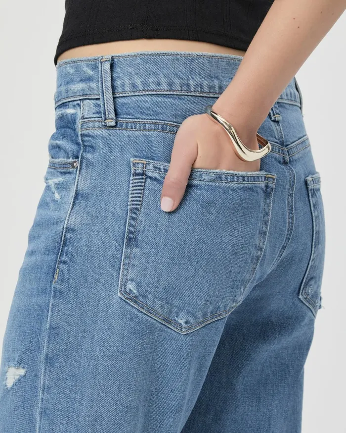 Women Straight PAIGE Serena Straight Jean 8211 Holy Grail Distressed