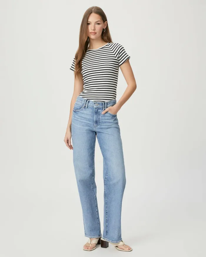 Women Straight PAIGE Serena Straight Jean 8211 Leela Distressed
