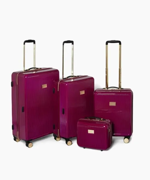 Women Suitcases Travel Bags and Luggage Dune London Olive Large 8211 Dark Pink Pink