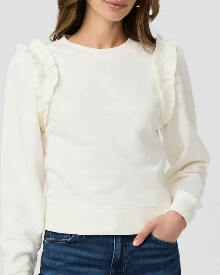 Women Sweaters and Sweatshirts PAIGE Alfira Sweatshirt 8211 Ivory Women Sweaters and Sweatshirts PAIGE Alfira Sweatshirt 8211 Ivory
