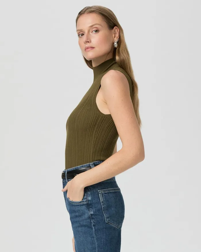 Women Sweaters and Sweatshirts PAIGE Brin Sweater Tank 8211 Spanish Moss Women Sweaters and Sweatshirts PAIGE Brin Sweater Tank 8211 Spanish Moss