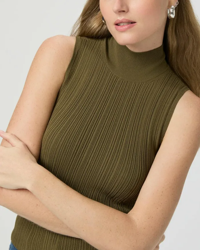 Women Sweaters and Sweatshirts PAIGE Brin Sweater Tank 8211 Spanish Moss Women Sweaters and Sweatshirts PAIGE Brin Sweater Tank 8211 Spanish Moss