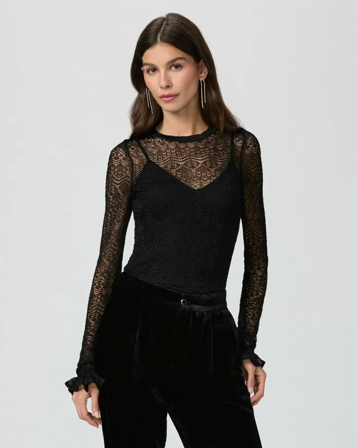 Women Sweaters and Sweatshirts PAIGE Ciera Top 8211 Black