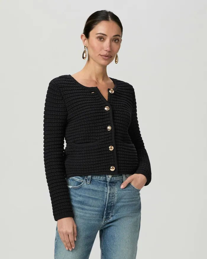 Women Sweaters and Sweatshirts PAIGE Oberon Cardigan 8211 Black
