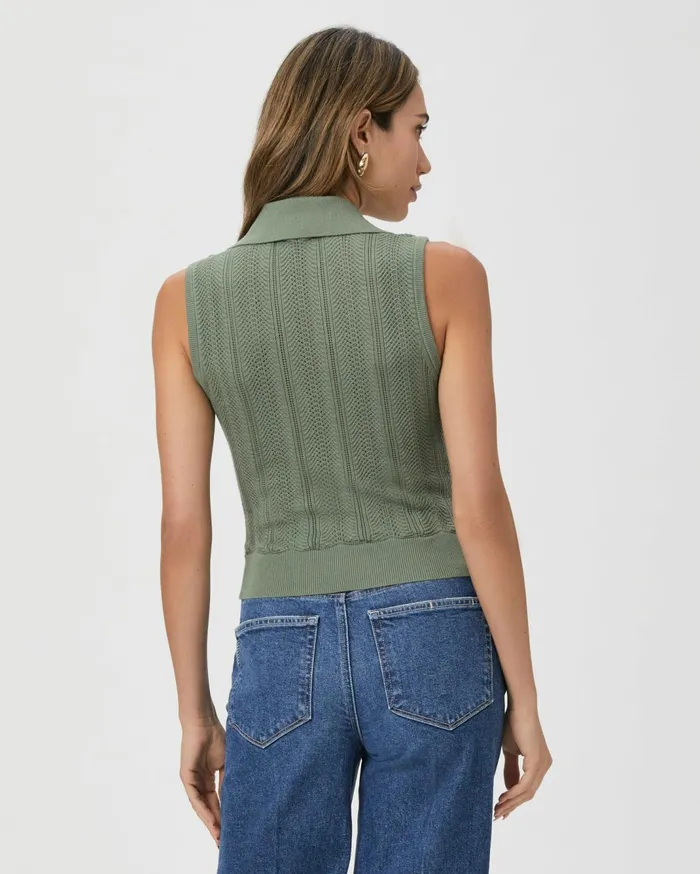 Women Sweaters and Sweatshirts PAIGE Rossana Sweater Tank 8211 Aloe