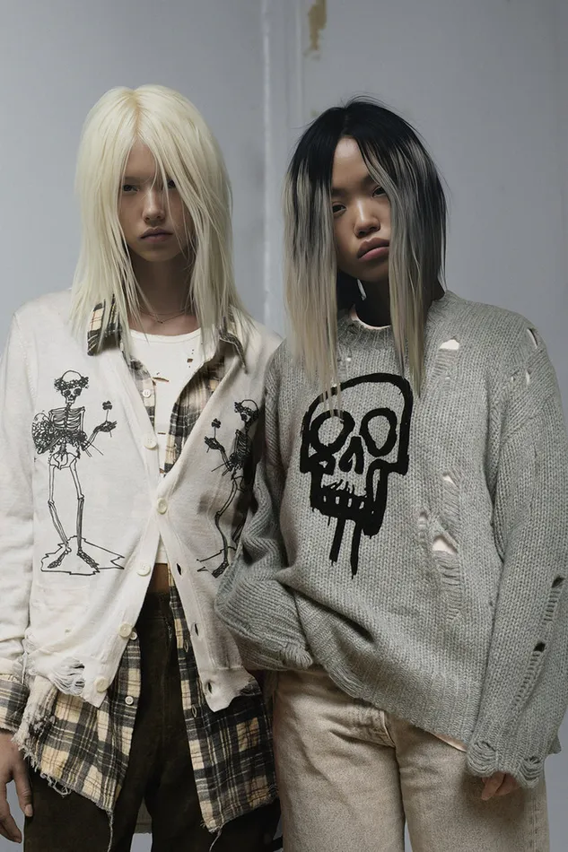 Women Sweaters R13 Skeletal Cardigan 8211 White