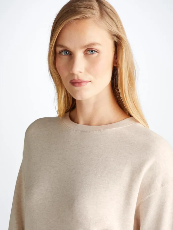 Women Sweatshirt Quinn Cotton Modal Stretch Oat Derek Rose Sweatshirts