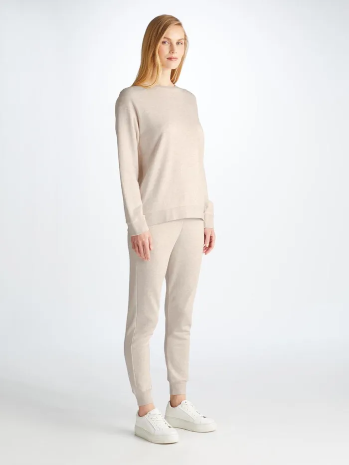 Women Sweatshirt Quinn Cotton Modal Stretch Oat Derek Rose Sweatshirts
