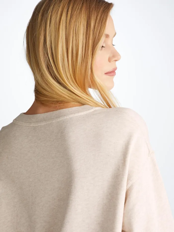 Women Sweatshirt Quinn Cotton Modal Stretch Oat Derek Rose Sweatshirts