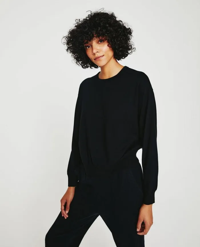 Women Sweatshirts AG Jeans Karter Pullover True Black