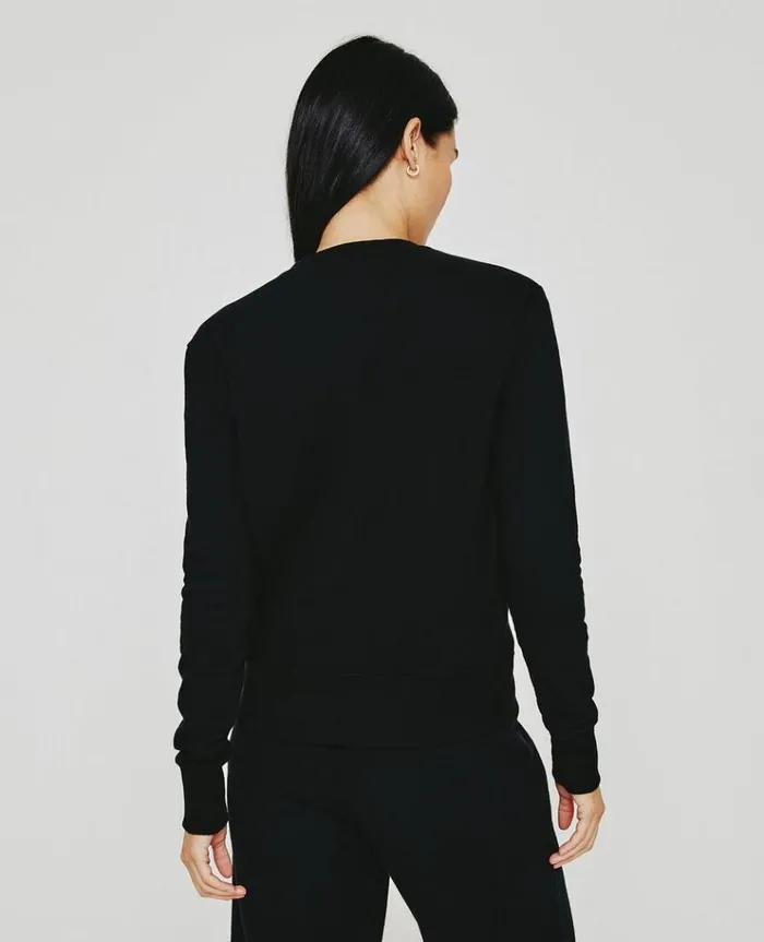 Women Sweatshirts AG Jeans Nova Crew True Black Women Sweatshirts AG Jeans Nova Crew True Black