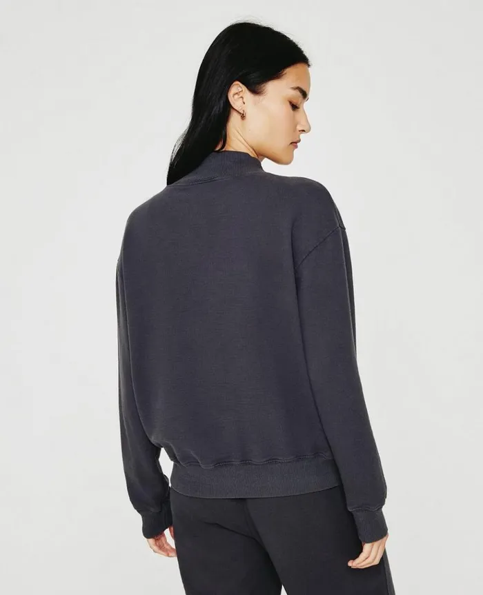 Women Sweatshirts AG Jeans Nova Mock Ink Stone Women Sweatshirts AG Jeans Nova Mock Ink Stone