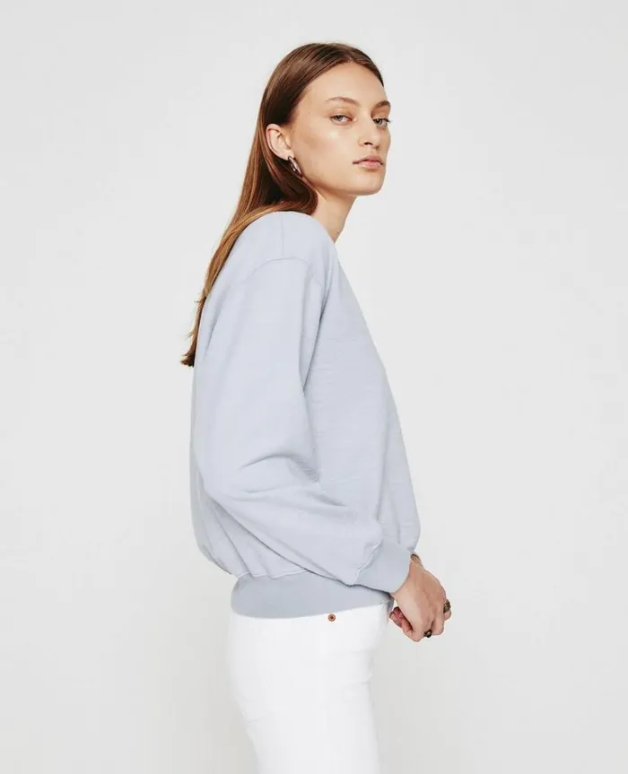Women Sweatshirts AG Jeans Nova Vee White Sands Women Sweatshirts AG Jeans Nova Vee White Sands