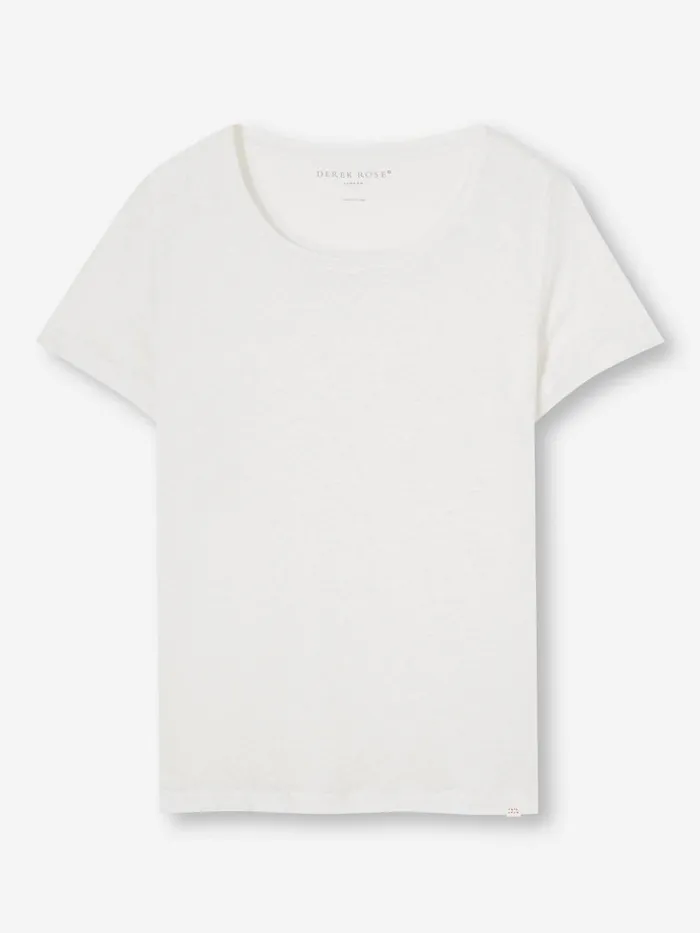 Women TShirt Jordan Linen White Derek Rose Short Sleeve TShirts