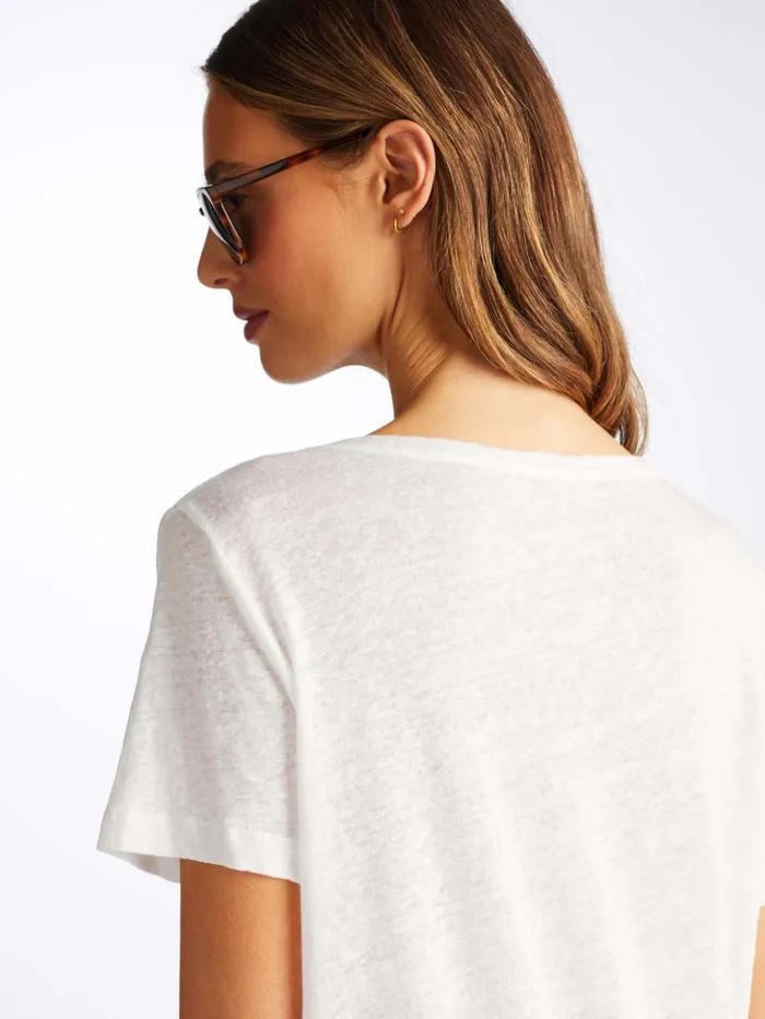 Women TShirt Jordan Linen White Derek Rose Short Sleeve TShirts