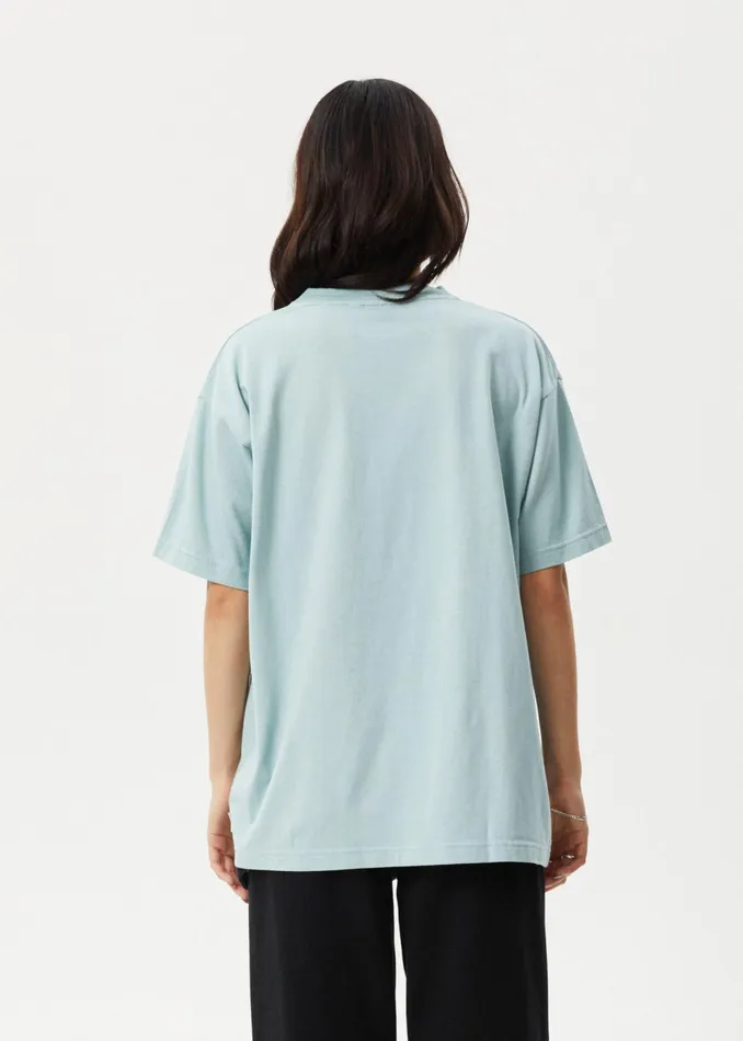 Women TShirts Afends AFENDS Womens Sacred 8211 Oversized Tee 8211 Ether Blue