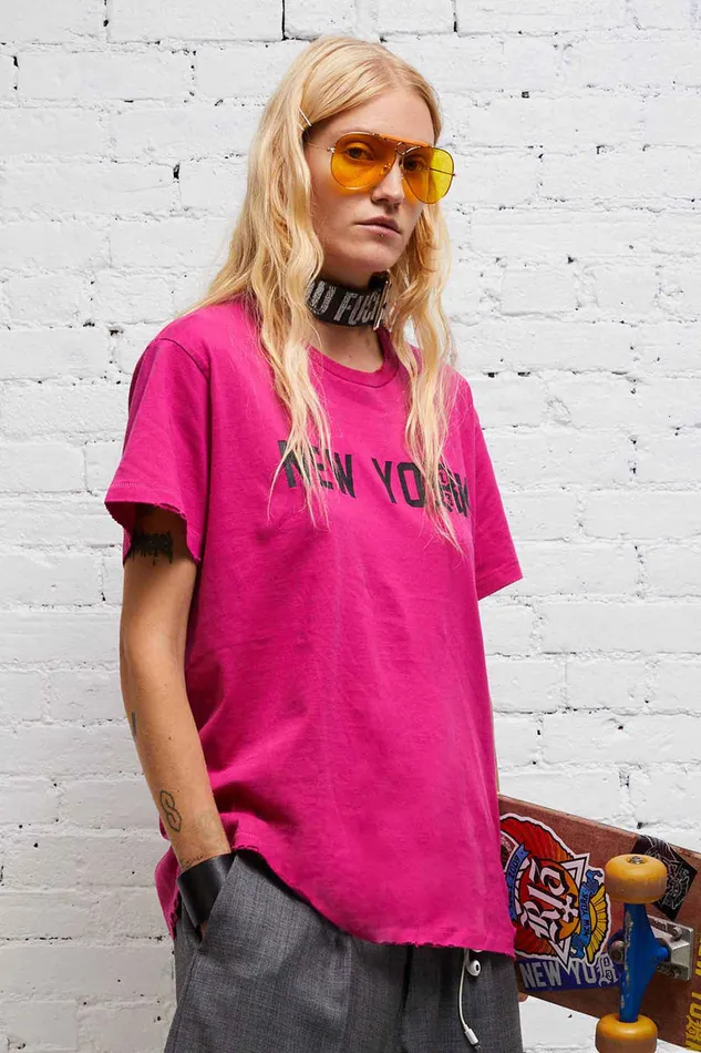 Women TShirts R13 New York Boy T 8211 Hot Pink