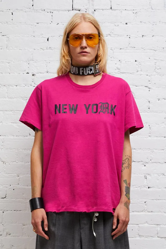 Women TShirts R13 New York Boy T 8211 Hot Pink