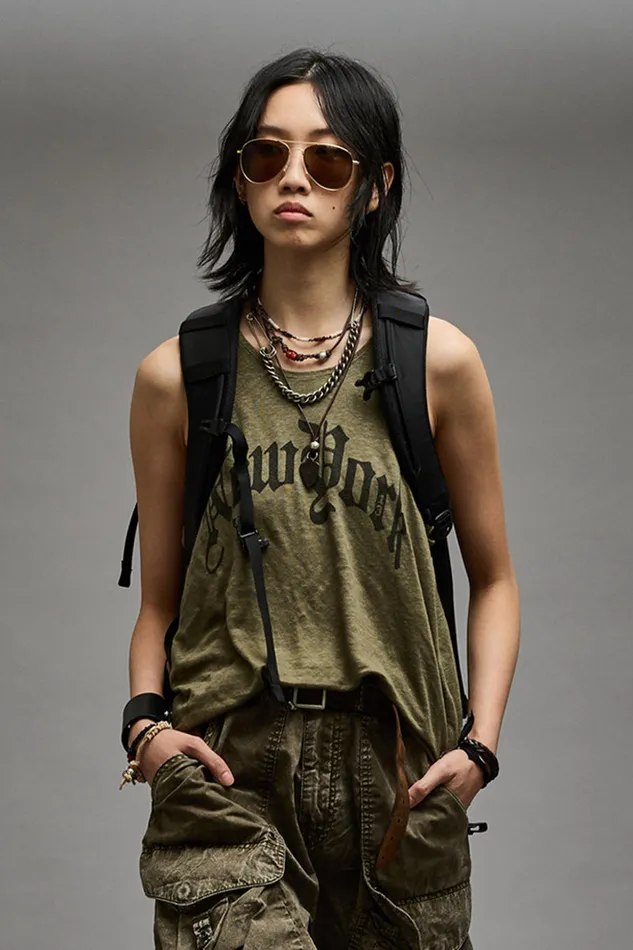 Women TShirts R13 New York Relaxed Tank 8211 Olive