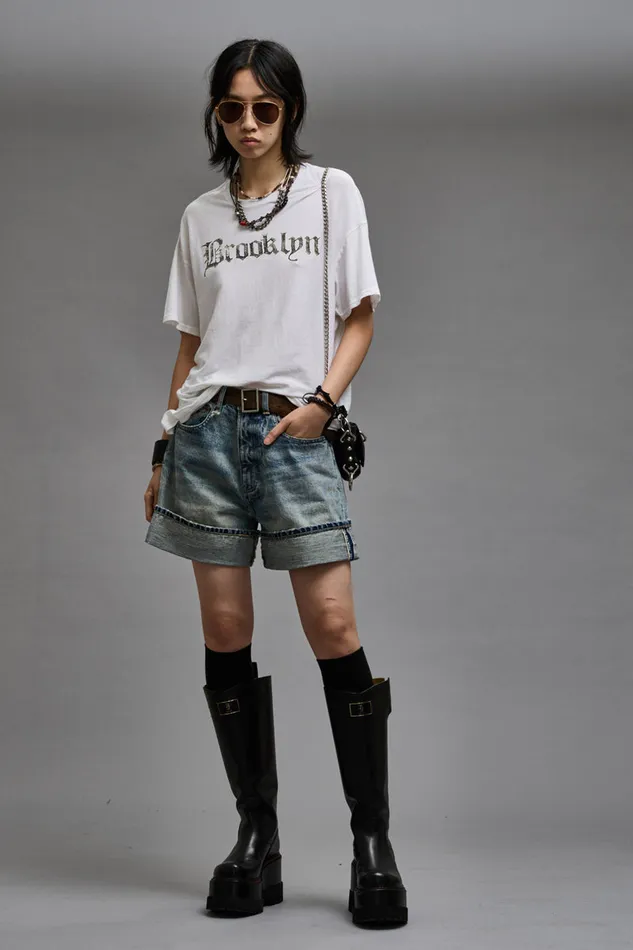 Women TShirts R13 R13 Brooklyn Relaxed T 8211 Ecru