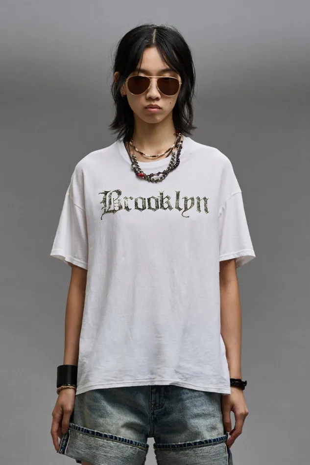 Women TShirts R13 R13 Brooklyn Relaxed T 8211 Ecru