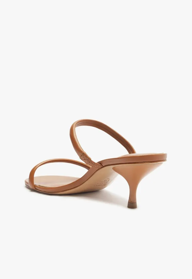 Women Taliah Mid Nappa Leather Sandal Honey Peach Schutz Shoes Mules