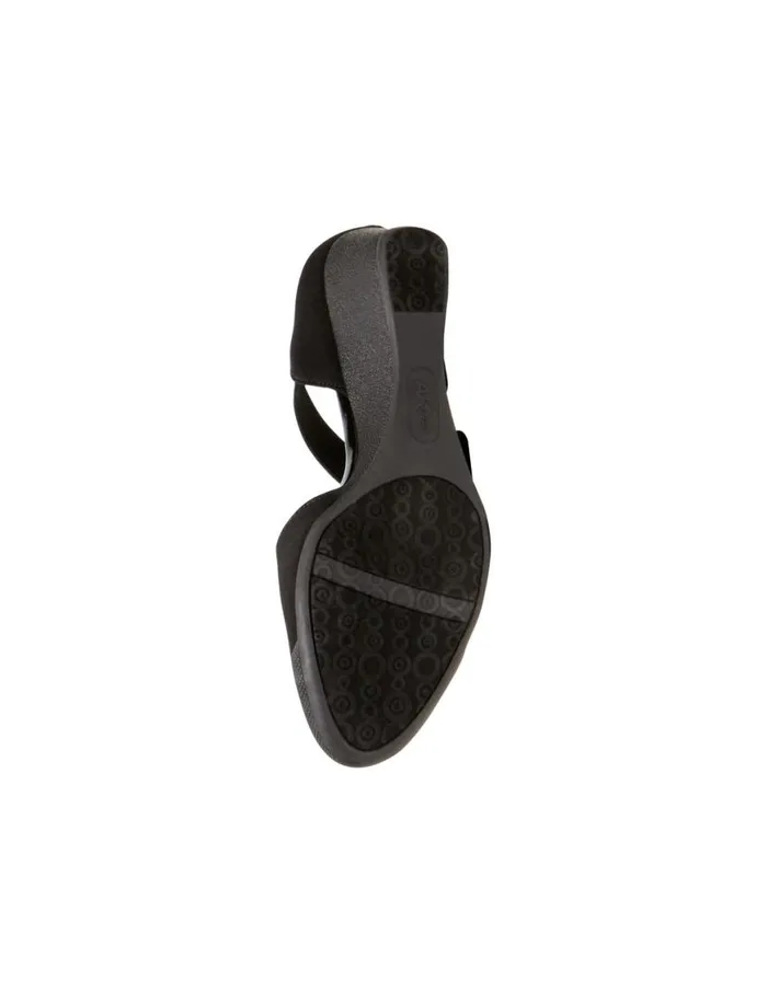 Women Tara Strap D039orsay Wedge Black Multi Fabric Anne Klein Wedges