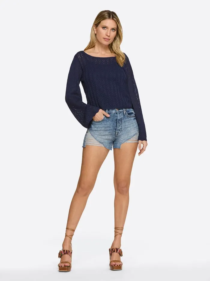 Women Taytum Sweater In Ocean Cavern Jessica Simpson Tops and Tees