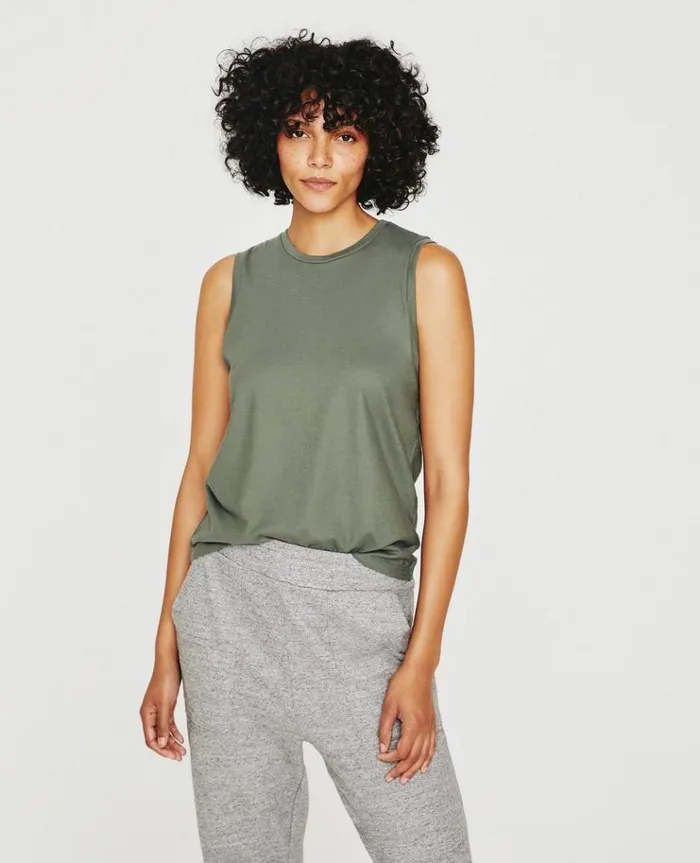 Women Tees and Tanks AG Jeans Jagger Muscle Tank Hunter Sage